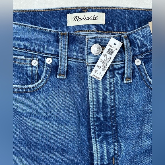 NWT Madewell 27T Perfect Vintage Straight Jean Medium Wash Magic Pocket Denim - Picture 4 of 11